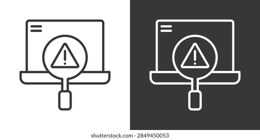 Bug Detection Icon Set Vector Collection Isolated In Black And White