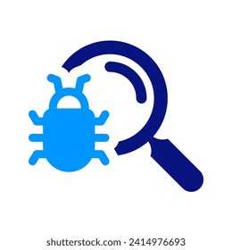 Bug Detector. Virus Search, Detection, Cyber Security alarm, protection. Danger malware. Checker, removal and scan. Diagnosis, infectious disease, medicine. Debug Contamination Germs Microorganism. 