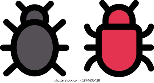 bug diversity vector line colour icon