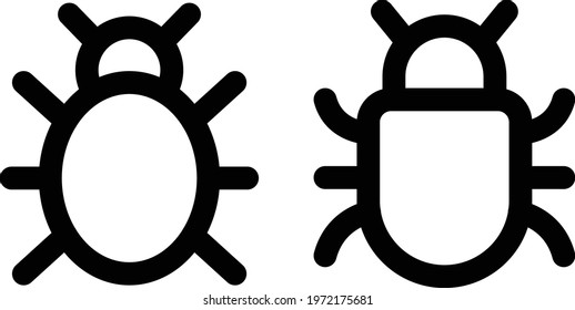 bug diversity vector thin line icon
