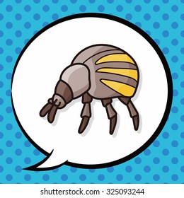 bug doodle, speech bubble