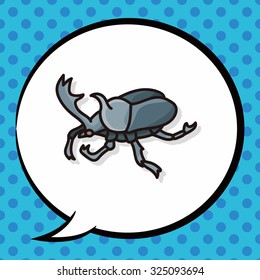 bug doodle, speech bubble