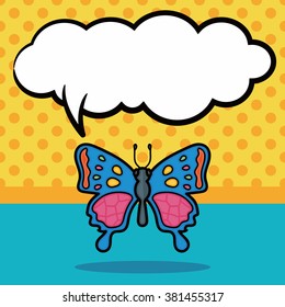 bug doodle, speech bubble