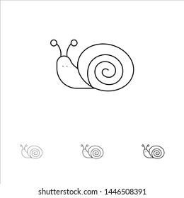 Bug, Easter, Snail, Spring Bold and thin black line icon set