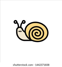 Bug, Easter, Snail, Spring  Flat Color Icon. Vector icon banner Template