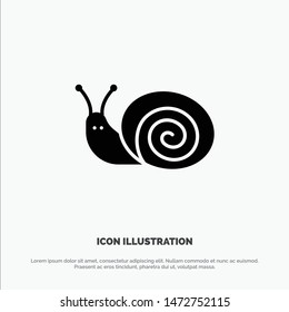 Bug, Easter, Snail, Spring solid Glyph Icon vector