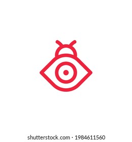 bug eye focus line design for logo and icon