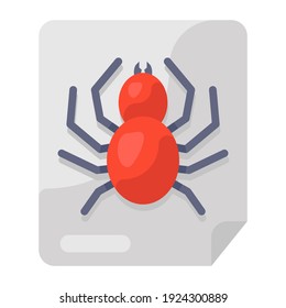 
Bug file icon in flat style 