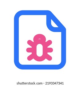 Bug Files Icon Two Tone Color