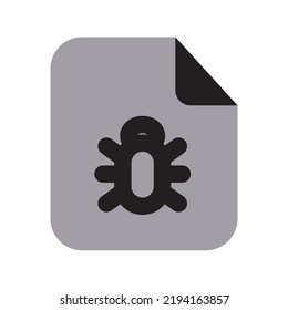 Bug Files Icon Two Tone Solid