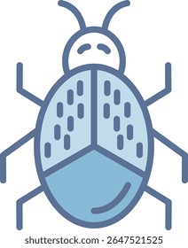 Bug Filled Blue Tone Icon