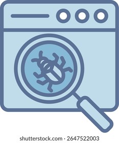 Bug Filled Blue Tone Icon
