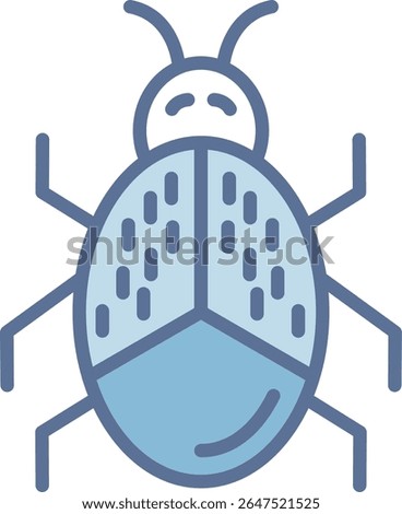 Bug Filled Blue Tone Icon