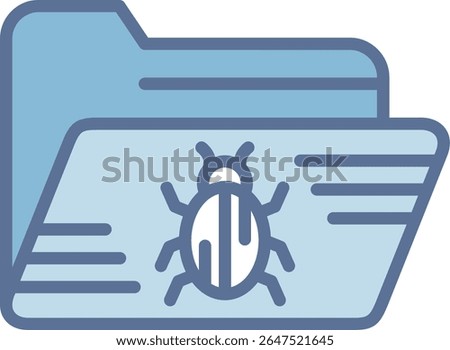 Bug Filled Blue Tone Icon