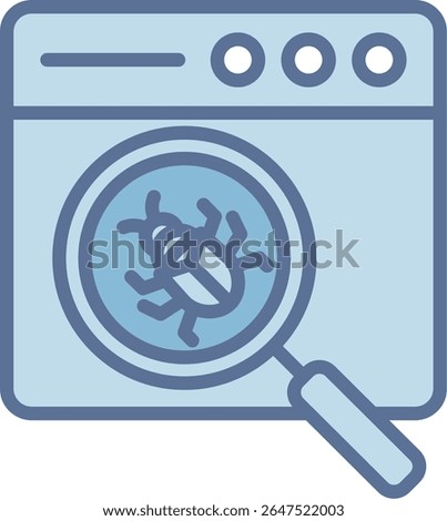 Bug Filled Blue Tone Icon