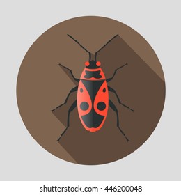 bug firefighter vector icon