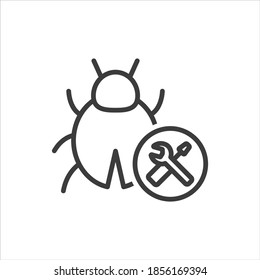Bug fix icon on white background