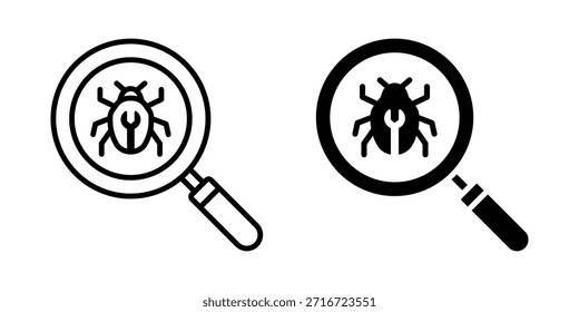Bug Fix conjunto de iconos. Ilustración de un concepto de error, perfecto para la solución de errores, resolución de problemas, errores informáticos y conceptos de seguridad. Ilustración vectorial sobre fondo blanco.