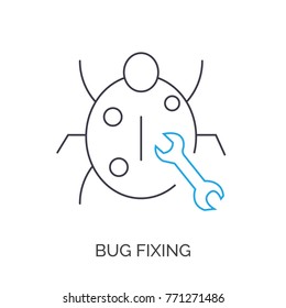 bug fix vector thin line icon