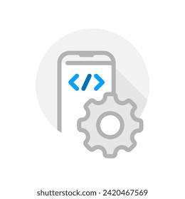 Bug Fixes and Maintenance on mobile app concept illustration flat design vector. simple modern graphic element for empty state ui, infographic, icon