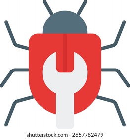 Conceito de correção de bugs para desenvolvedores de software, programador corrigindo bugs de codificação, processo de depuração, solução de problema de TI