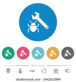 Bug fixing flat white icons on round color backgrounds. 6 bonus icons included.