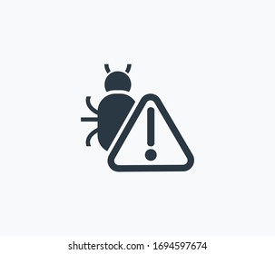 Bug fixing icon isolated on clean background. Bug fixing icon concept drawing icon in modern style. Vector illustration for your web mobile logo app UI design.