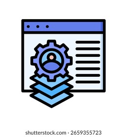 Bug Fixing Icon Lineal Color Vector Illustration