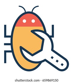 Bug Fixing Vector Icon