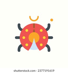bug flat icon, isolated icon in light background, perfect for website, blog, logo, graphic design, social media, UI, mobile app