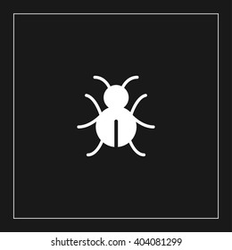 bug flat icon. bug vector illustration