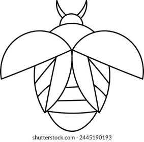 Bug Flying Insect Lined Vector Illustration