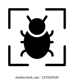bug focus glyph icon