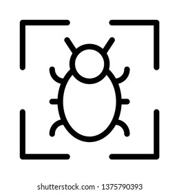 bug focus line icon