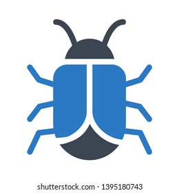 bug glyph double color icon
