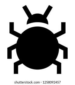 Bug glyph icon vector