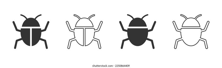 Bug graphic vector icons collection 