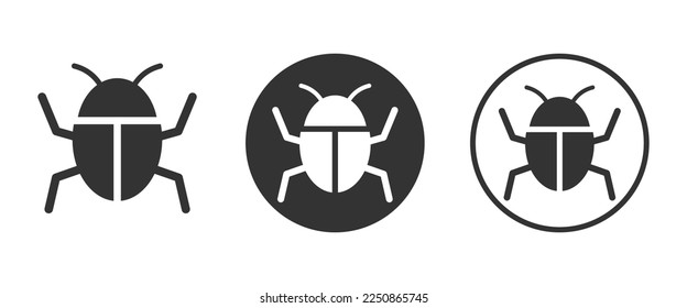 Bug graphic vector icons collection. Stock vector 