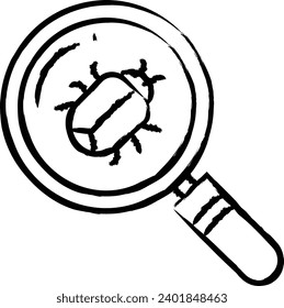 Bug hand drawn vector illustration