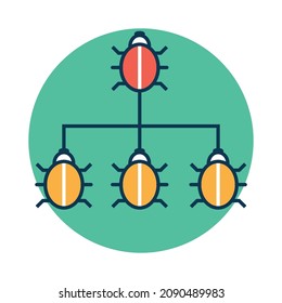 Icono del vector de relleno de la jerarquía de errores

