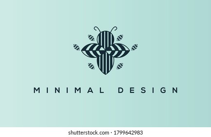 bug Hornet illustration of in the style contemporary design sign drawn in minimalism vector