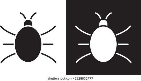 Bug icon black vector EPS10..