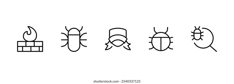 Bug icon. Circuit, bug, insect, infection, parasite icon. Isolated and flat illustration. Vector graphic