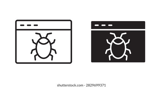 Bug icon clean pictogram collection..