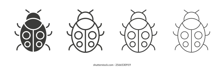 Bug icon collection for website design, app, UI design.