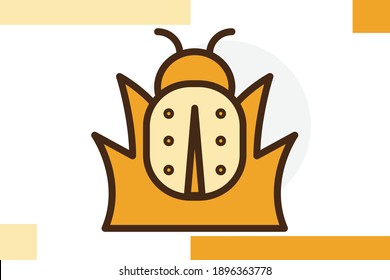 Bug Symbol farbige Linie Symbol. Beste Qualität isolierte Landwirtschaft, Garten und Landwirtschaft Element.