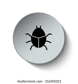 Bug icon. Computer Bug icon. Internet Security icon. Vector Illustration. EPS10