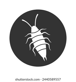 Bug icon containing legs and little arms knows as bedbug. Vector