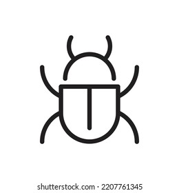 Bug icon design. bug insect infection parasite icon. Isolated on white background. vector illustration