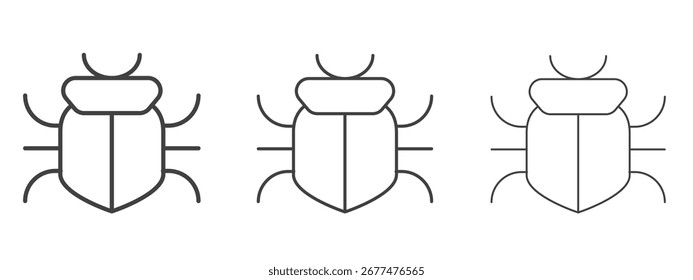 Design de ícone de bug, adequado para web, infográficos, interface e aplicativos.